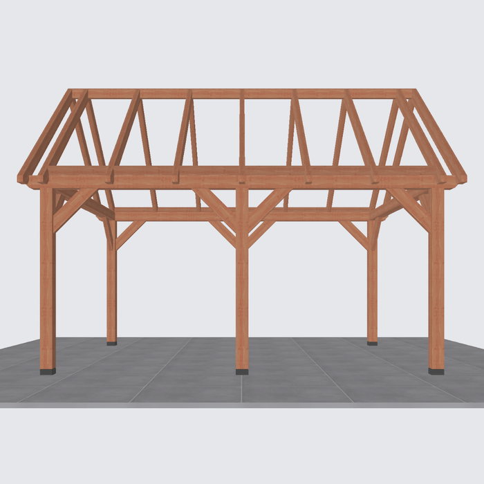 constructie Douglas Zadeldak - 530x370cm