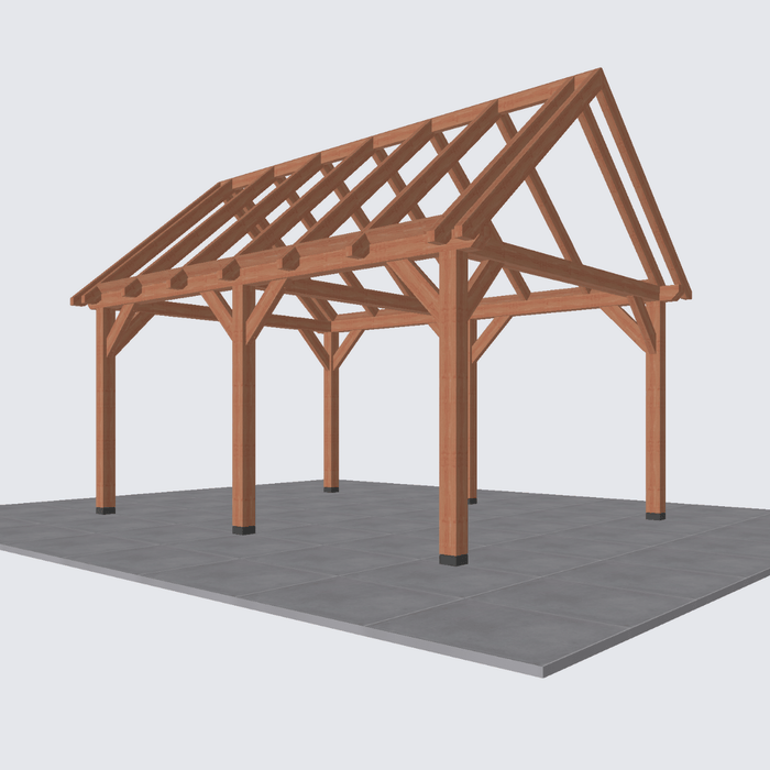 constructie Douglas Zadeldak - 530x370cm