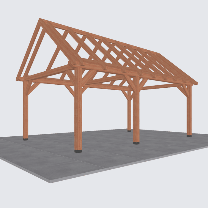 Douglas Zadeldak constructie - 650x370cm