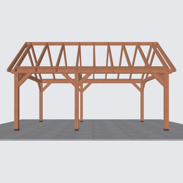 Douglas Zadeldak constructie - 650x370cm