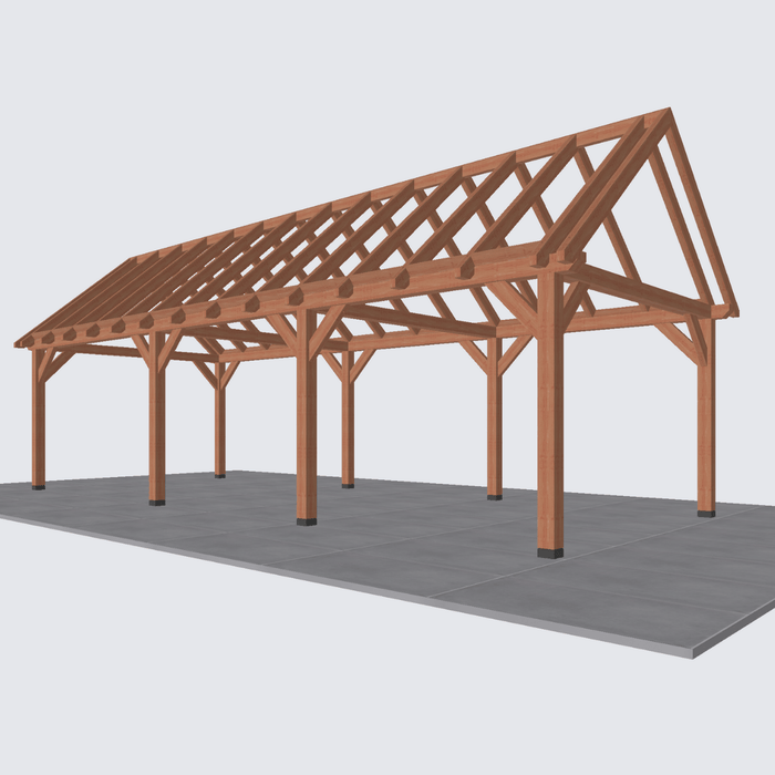 bouwpakket Douglas Zadeldak - 990x370cm