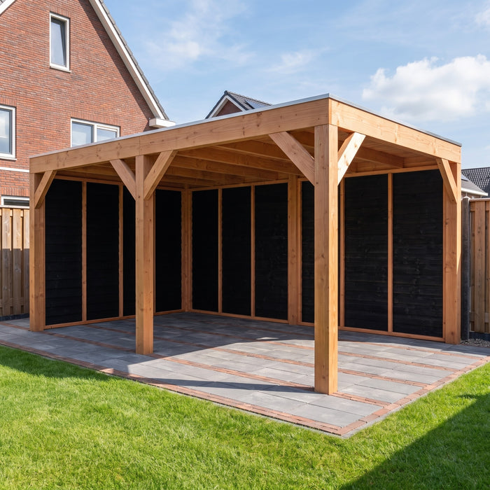 Douglas Overkapping Modern Zwart - 495x310cm - sfeerfoto