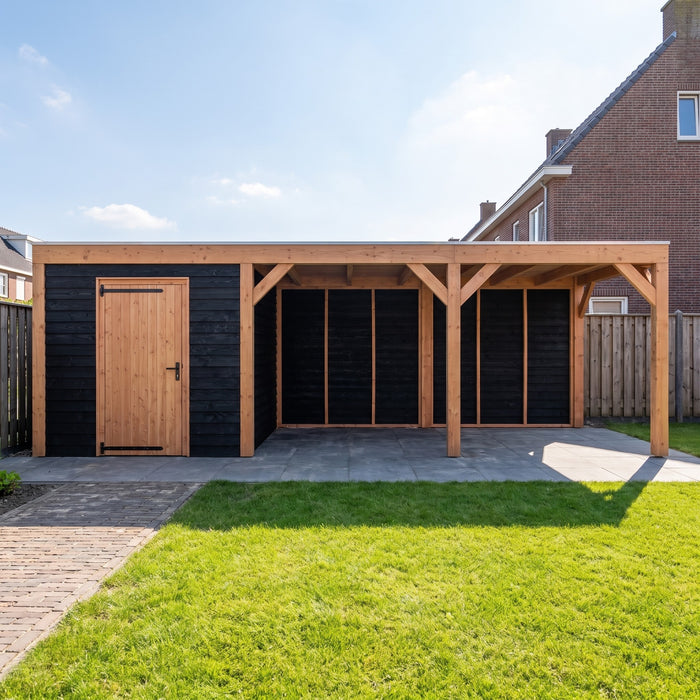 Douglas Overkapping Modern Zwart - 735x310cm - sfeerfoto