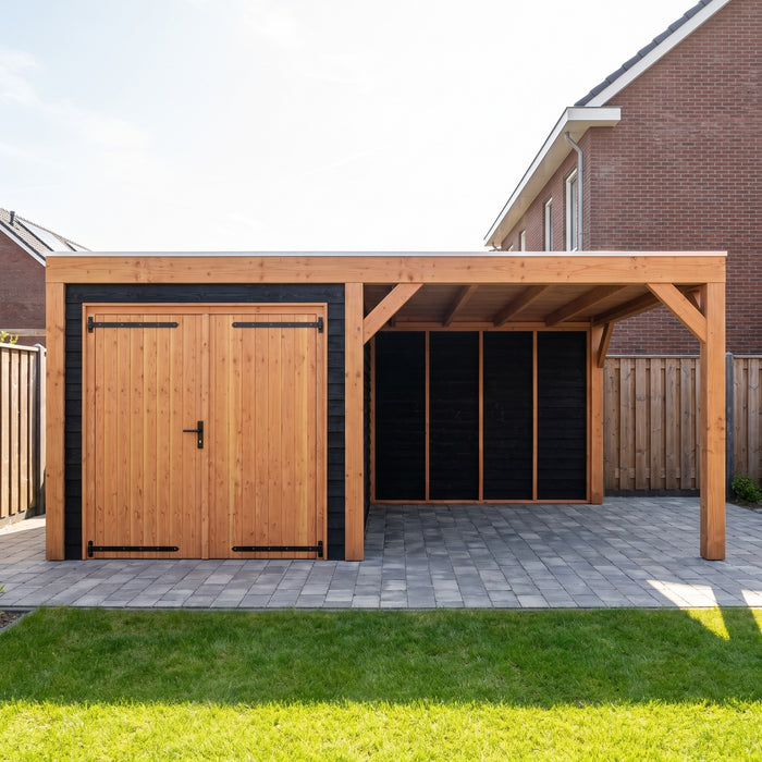 Douglas Overkapping Modern Zwart - 545x375cm - sfeerfoto