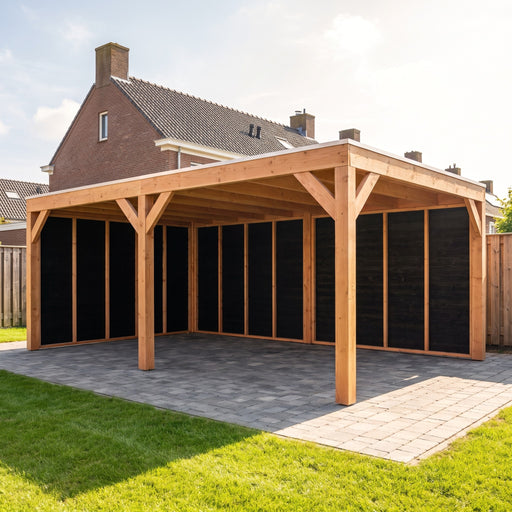 Douglas Overkapping Modern Zwart - 600x375cm - sfeerfoto