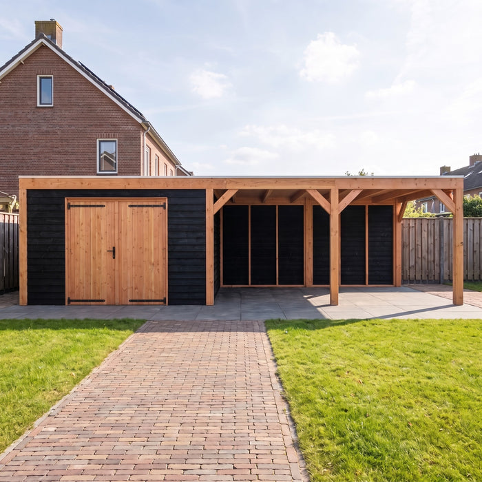 Douglas Overkapping Modern Zwart - 850x375cm - sfeerfoto