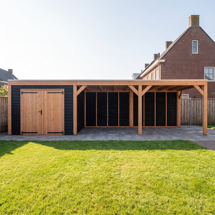 Douglas Overkapping Modern Zwart - 890x375cm - sfeerfoto