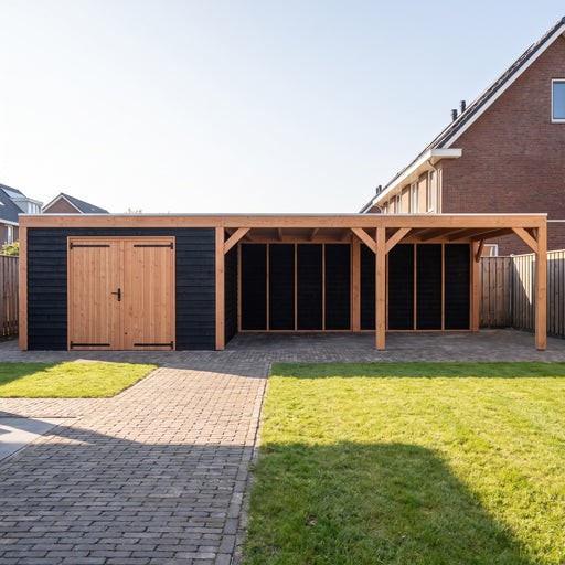 Douglas Overkapping Modern Zwart - 955x375cm - sfeerfoto
