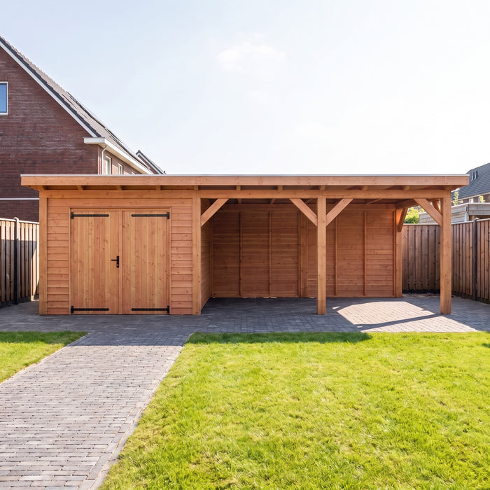 Douglas Overkapping Landelijk - 780x305cm - Volledig op Maat - sfeerfoto