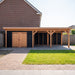 Douglas Overkapping Landelijk Zwart - 845x305cm - Volledig op Maat - sfeerfoto