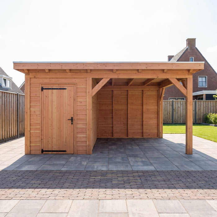 Douglas Overkapping Landelijk - 485x370cm - Volledig op Maat - sfeerfoto