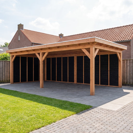 Douglas Overkapping Landelijk Zwart - 725x370cm - Volledig op Maat - sfeerfoto