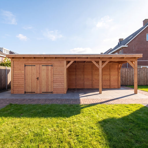 Douglas Overkapping Landelijk - 845x370cm - Volledig op Maat - sfeerfoto