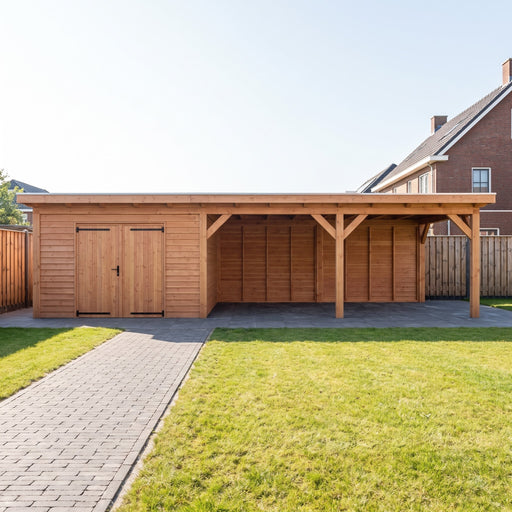 Douglas Overkapping Landelijk - 950x370cm - Volledig op Maat - sfeerfoto