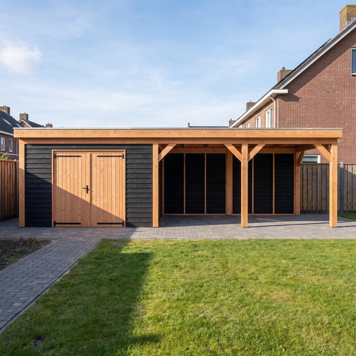 Douglas Overkapping Flori Zwart - 855x335cm - sfeerfoto