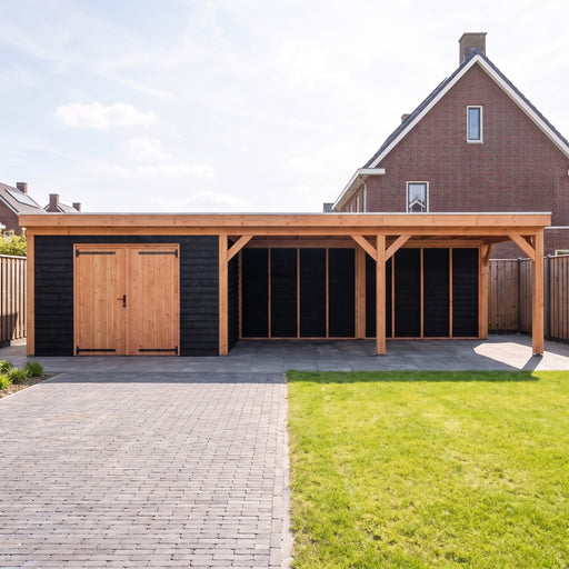 Douglas Overkapping Fermo Zwart - 960x335cm - sfeerfoto
