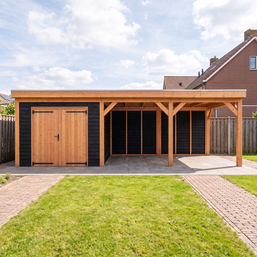 Douglas Overkapping Novi Zwart - 790x395cm - sfeerfoto