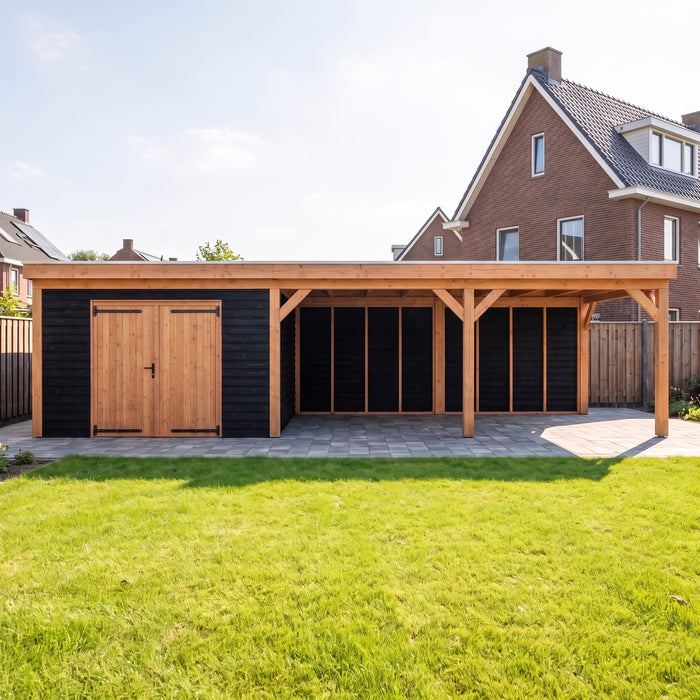 Douglas Overkapping Cima Zwart - 960x395cm - sfeerfoto
