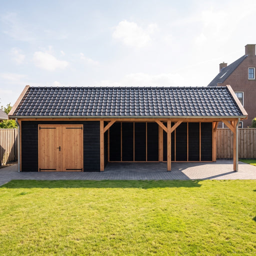 Douglas Zadeldak Landelijk Zwart - 990x305cm - Volledig op Maat