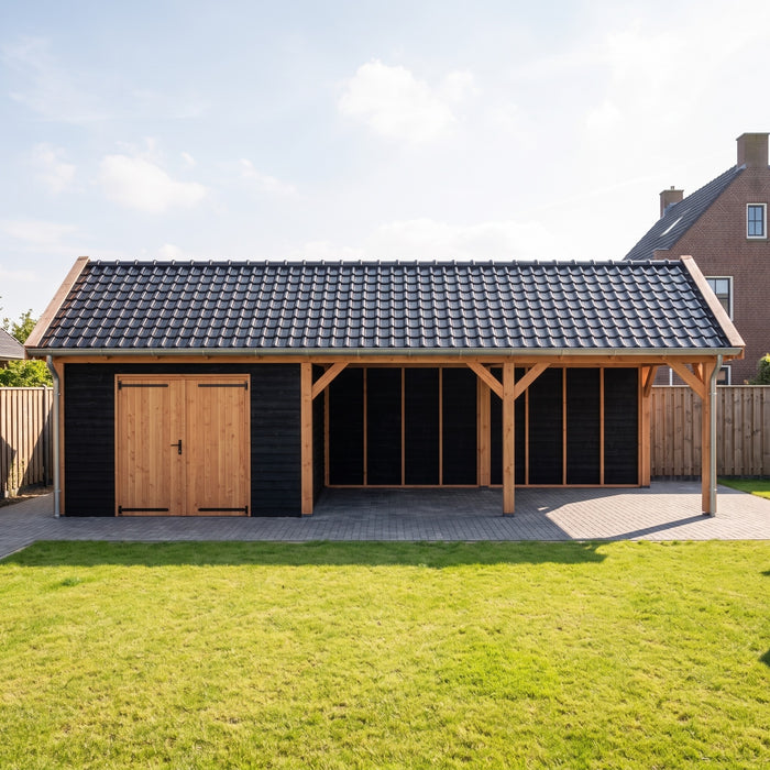 Douglas Zadeldak Landelijk Zwart - 990x305cm - Volledig op Maat