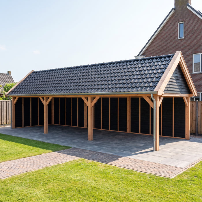 Douglas Zadeldak Landelijk Zwart - 1120x370cm - Volledig op Maat