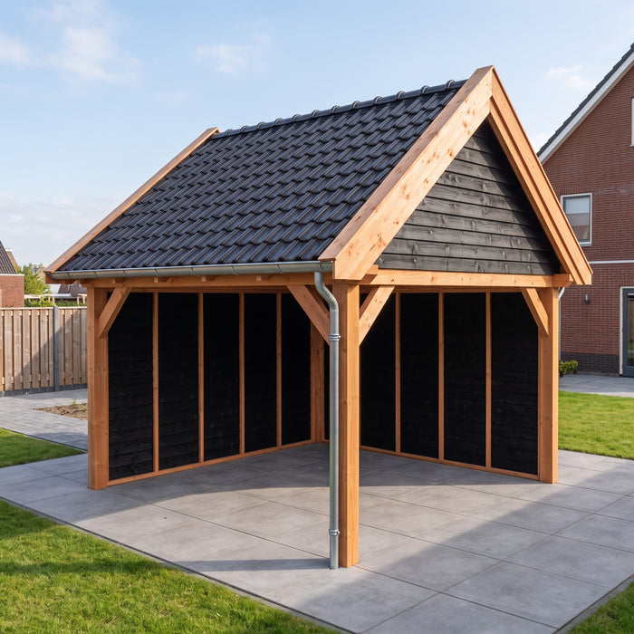 Douglas Zadeldak Landelijk Zwart - 410x370cm - Volledig op Maat