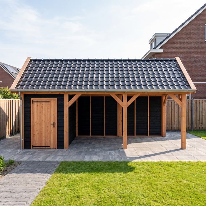 Douglas Zadeldak Landelijk Zwart - 710x305cm - Volledig op Maat