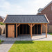 Douglas Zadeldak Landelijk Zwart - 710x305cm - Volledig op Maat