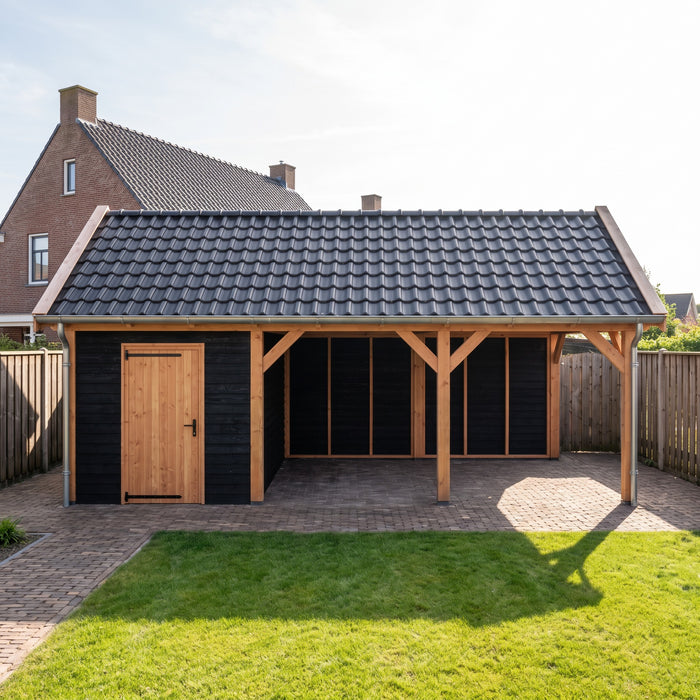 Douglas Zadeldak Landelijk Zwart - 770x370cm - Volledig op Maat