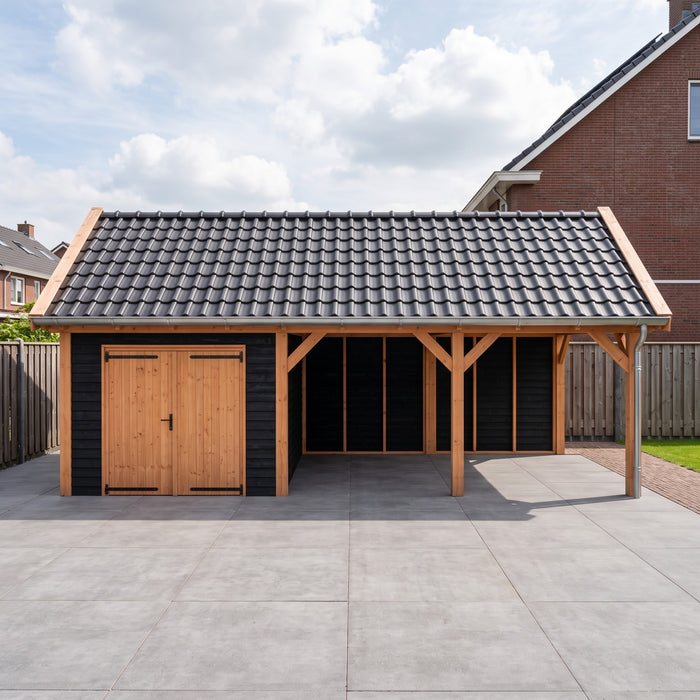 Douglas Zadeldak Landelijk Zwart - 820x370cm - Volledig op Maat