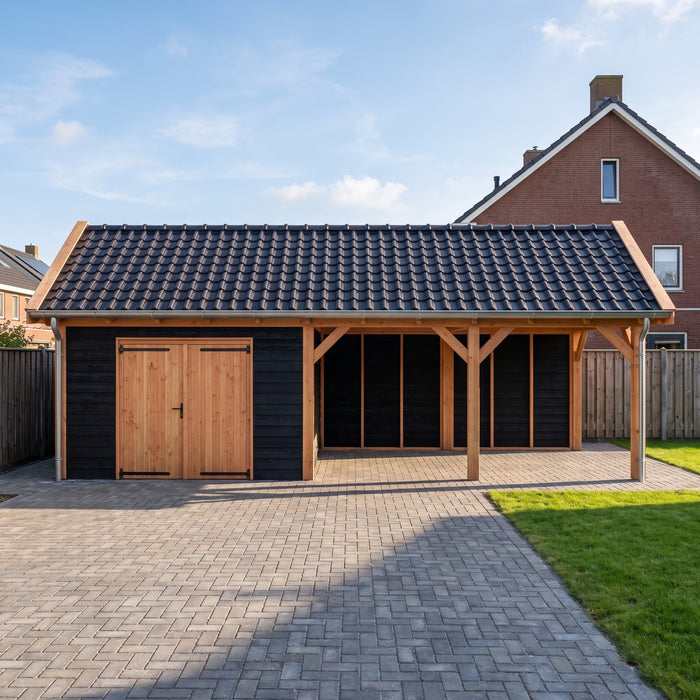 Douglas Zadeldak Landelijk Zwart - 885x305cm - Volledig op Maat