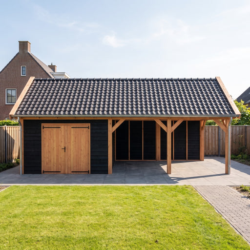 Douglas Zadeldak Landelijk Zwart - 885x370cm - Volledig op Maat