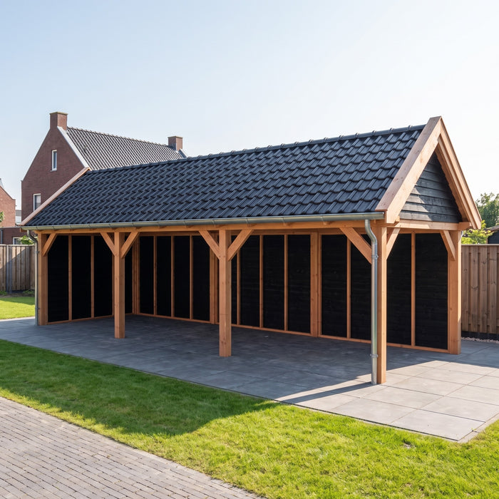 Douglas Zadeldak Landelijk Zwart - 930x305cm - Volledig op Maat