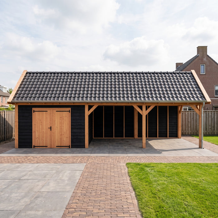 Douglas Zadeldak Landelijk Zwart - 990x370cm - Volledig op Maat