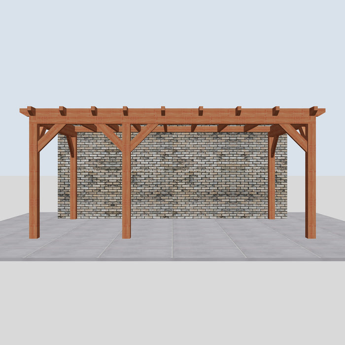 Douglas Aanbouwveranda - 550x305cm - Volledig op Maat - Links - vooraanzicht