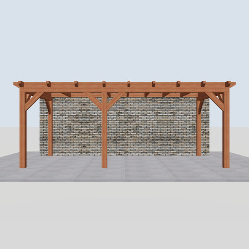 Douglas Aanbouwveranda - 610x305cm - Volledig op Maat - Links - vooraanzicht