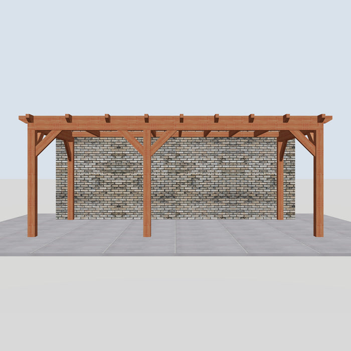 Douglas Aanbouwveranda - 610x305cm - Volledig op Maat - Links - vooraanzicht