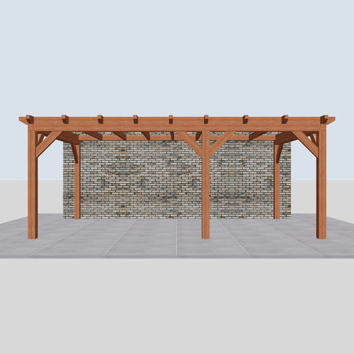 Douglas Aanbouwveranda - 610x370cm - Volledig op Maat - Links - vooraanzicht