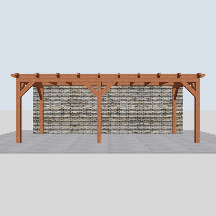 Douglas Aanbouwveranda - 660x305cm - Volledig op Maat - Links - vooraanzicht