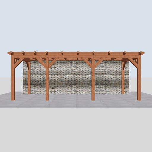 Douglas Aanbouwveranda - 670x305cm - Volledig op Maat - Links - vooraanzicht