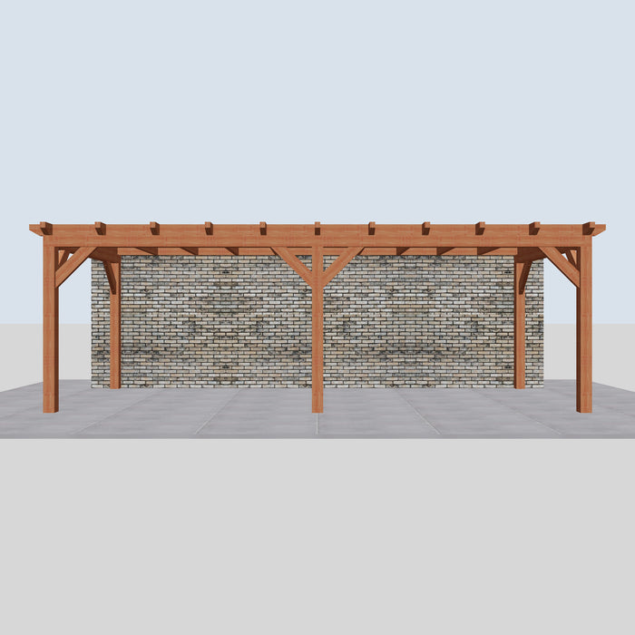 Douglas Aanbouwveranda - 725x305cm - Volledig op Maat - vooraanzicht