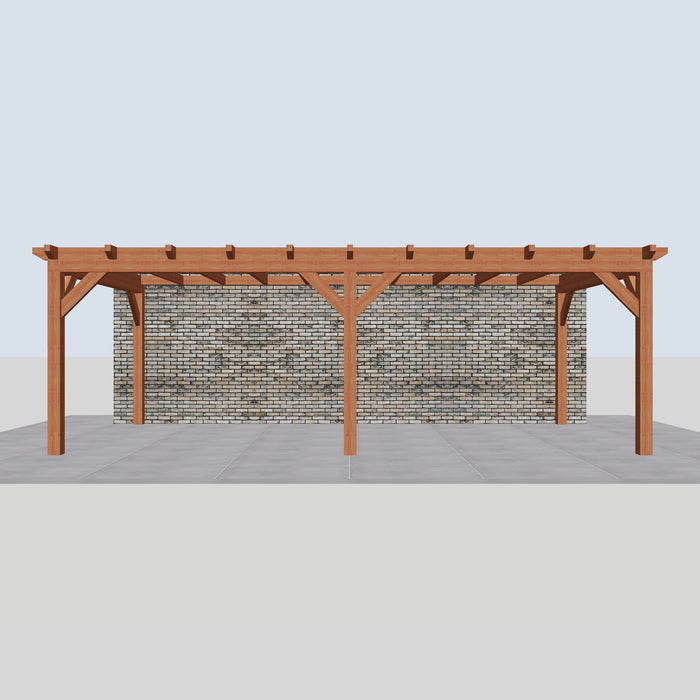 Douglas Aanbouwveranda - 725x370cm - Volledig op Maat - vooraanzicht