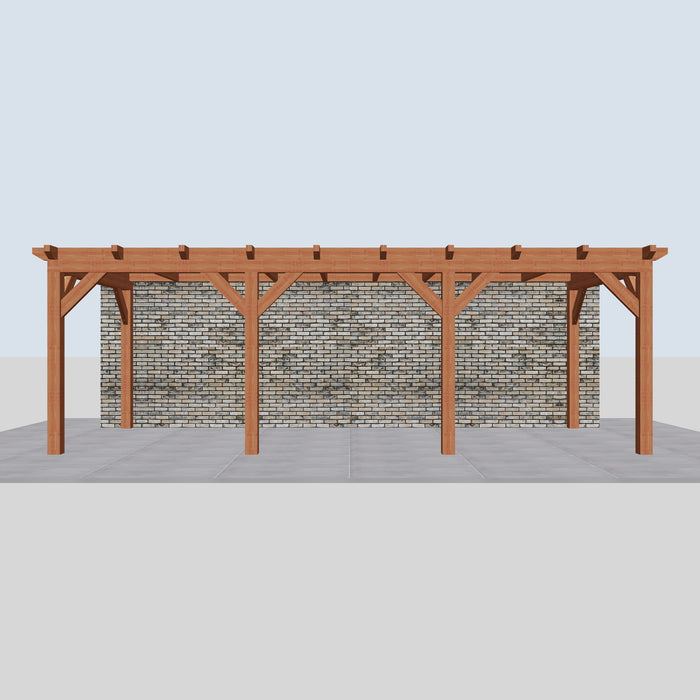 Douglas Aanbouwveranda - 730x305cm - Volledig op Maat - vooraanzicht