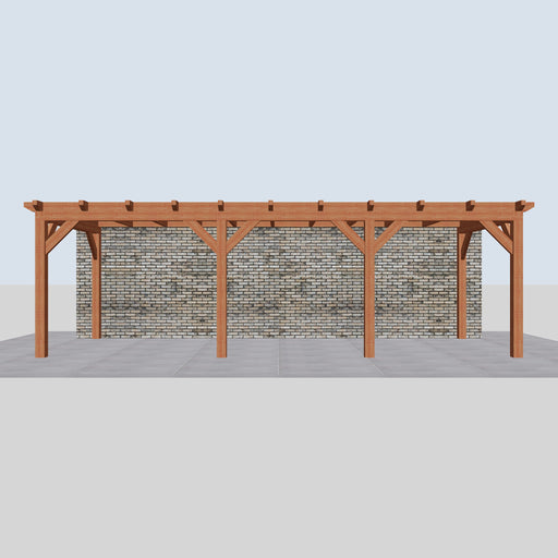 Douglas Aanbouwveranda - 780x305cm - Volledig op Maat - Links - vooraanzicht