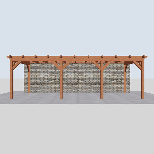 Douglas Aanbouwveranda - 780x370cm - Volledig op Maat - Links - vooraanzicht