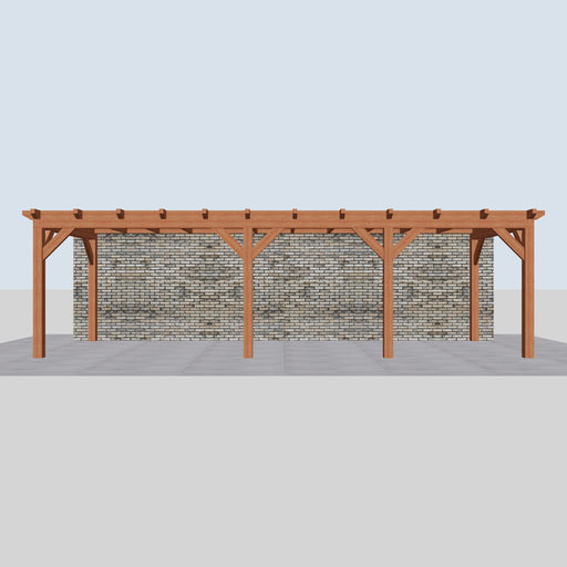 Douglas Aanbouwveranda - 845x305cm - Volledig op Maat - Links - vooraanzicht