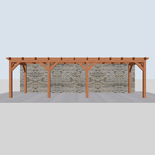 Douglas Aanbouwveranda - 845x305cm - Volledig op Maat - Rechts - vooraanzicht