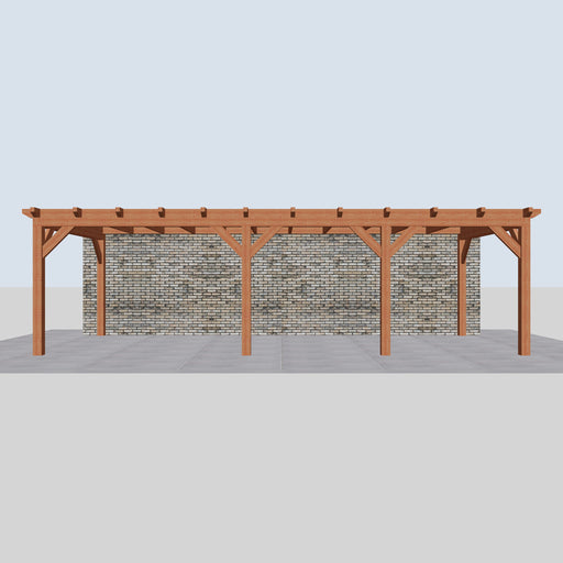 Douglas Aanbouwveranda - 845x370cm - Volledig op Maat - Links - vooraanzicht