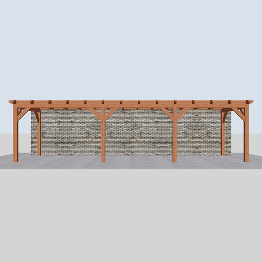 Douglas Aanbouwveranda - 950x305cm - Volledig op Maat - Links - vooraanzicht