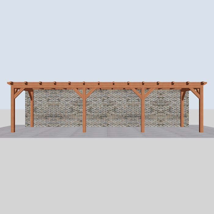 Douglas Aanbouwveranda - 950x305cm - Volledig op Maat - Links - vooraanzicht